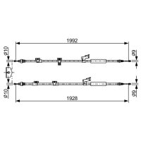 BOSCH 1 987 482 494 Seilzug, Feststellbremse