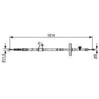 BOSCH 1 987 482 502 Seilzug, Feststellbremse