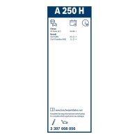 Wischblatt BOSCH 3 397 008 056 Heckscheibe 250 mm Aerotwin - 1 Stück