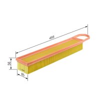 BOSCH F 026 400 050 Luftfilter