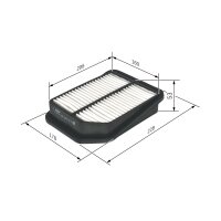BOSCH F 026 400 125 Luftfilter