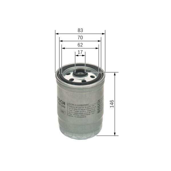 BOSCH F 026 402 043 Kraftstofffilter