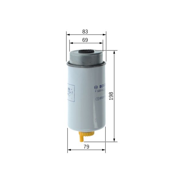 BOSCH F 026 402 122 Kraftstofffilter