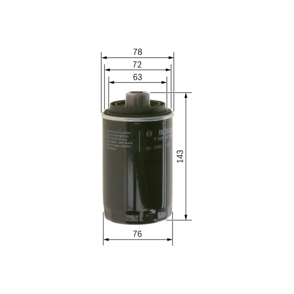 BOSCH F 026 407 080 Ölfilter