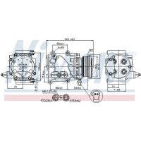 Klimakompressor NISSENS 89228 Keilrippenriemen 86 ccm - 1 Stück