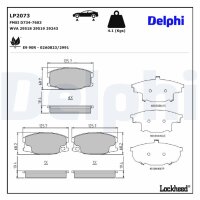 DELPHI LP2073 Bremsbelagsatz, Scheibenbremse