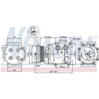 Klimakompressor NISSENS 89071 Keilrippenriemen 86ccm - 1 Stück