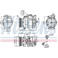Klimakompressor NISSENS 89092 Keilrippenriemen 7SEU16C - 1 Stück