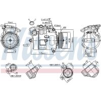 Klimakompressor NISSENS 89116 Riemenantrieb 160ccm - 1 Stück