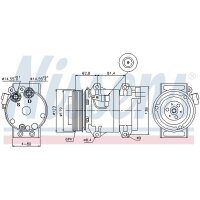 Klimakompressor NISSENS 89070 - 1 Stück