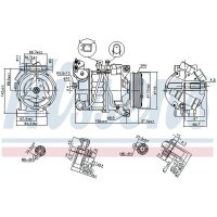 Klimakompressor Nissens 89350 DCS-17EC - 1 Stück