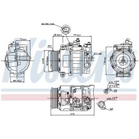 Klimakompressor NISSENS 89520 Keilrippenriemen 100mm - 1 Stück