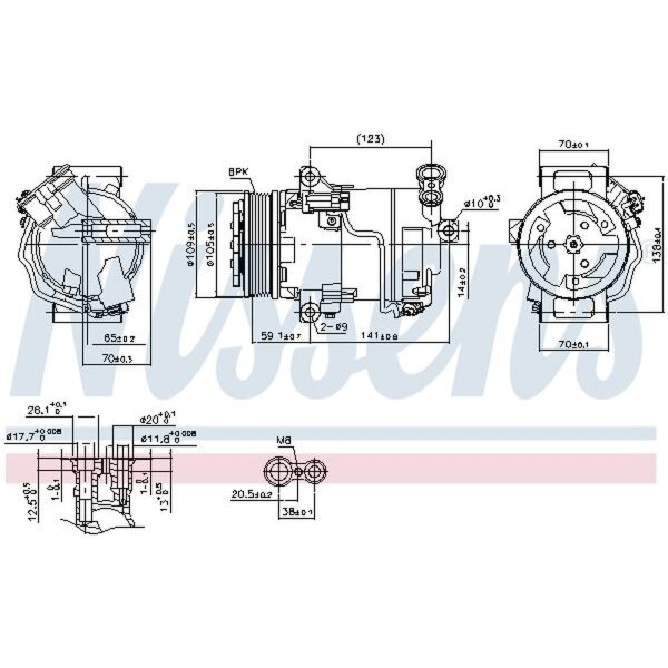 NISSENS 890006 Kompressor, Klimaanlage