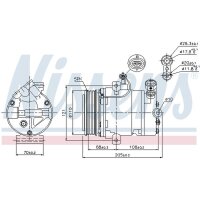 NISSENS 89197 Kompressor, Klimaanlage