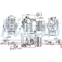 Klimakompressor NISSENS 89080 7SBU16C 200ccm - 1 Stück