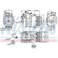 Klimakompressor NISSENS 89574 110mm - 1 Stück