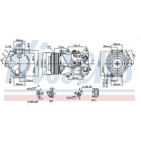 Klimakompressor NISSENS 890141 160ccm - 1 Stück