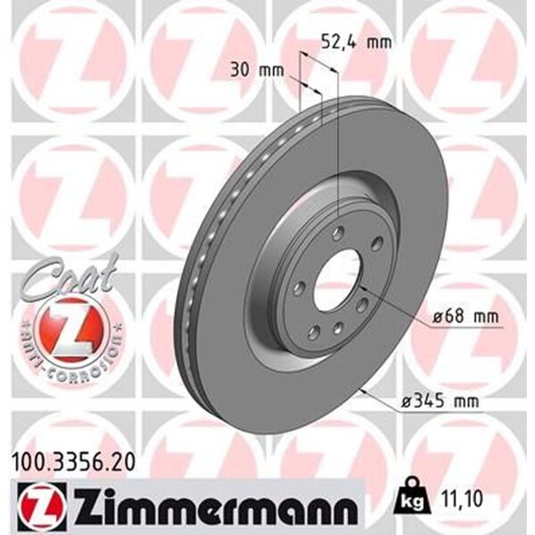 ZIMMERMANN 100.3356.20 Bremsscheibe