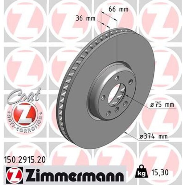 ZIMMERMANN 150.2915.20 Bremsscheibe