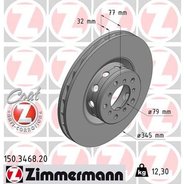 ZIMMERMANN 150.3468.20 Bremsscheibe