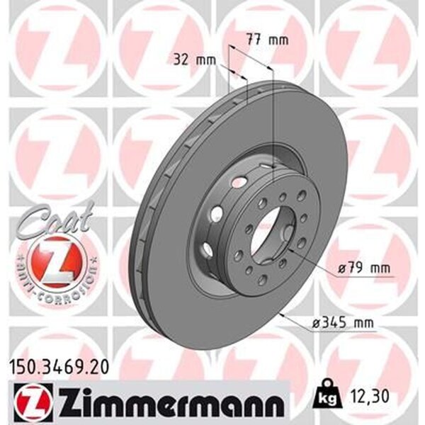 ZIMMERMANN 150.3469.20 Bremsscheibe