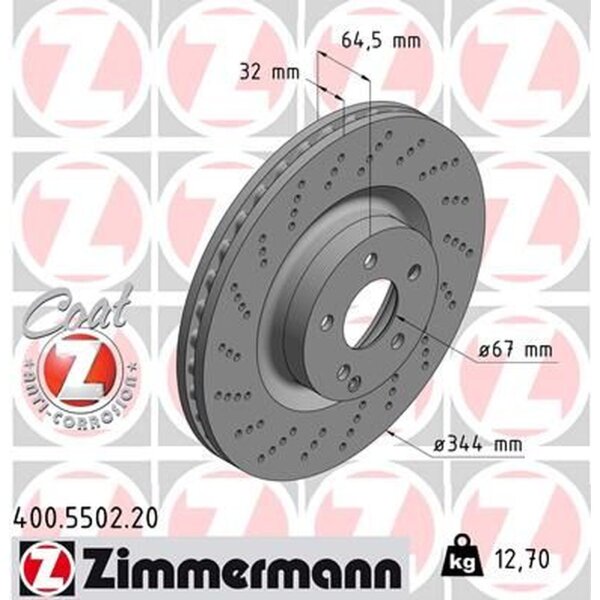 ZIMMERMANN 400.5502.20 Bremsscheibe