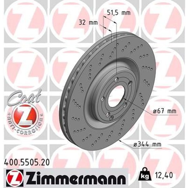 ZIMMERMANN 400.5505.20 Bremsscheibe