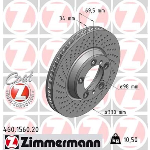 ZIMMERMANN 460.1560.20 Bremsscheibe