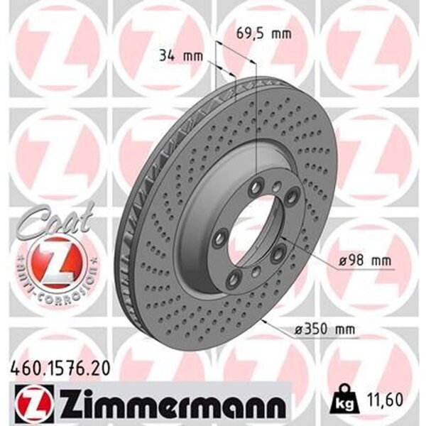 ZIMMERMANN 460.1576.20 Bremsscheibe
