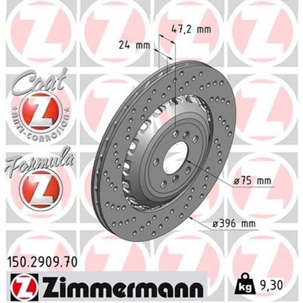 ZIMMERMANN 150.2909.70 Bremsscheibe