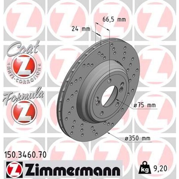 ZIMMERMANN 150.3460.70 Bremsscheibe