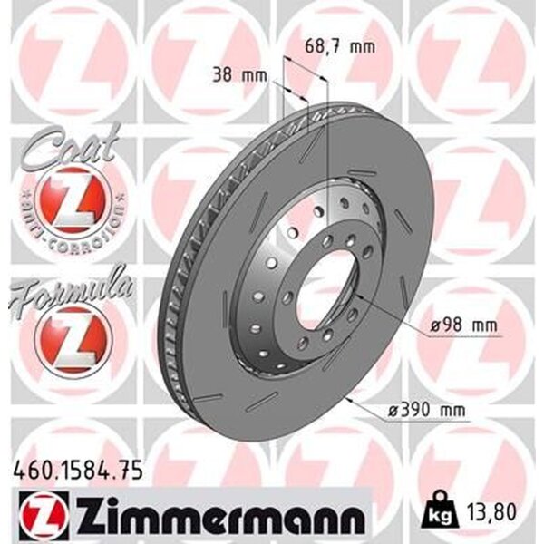 ZIMMERMANN 460.1584.75 Bremsscheibe