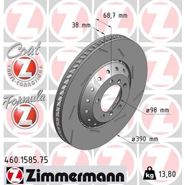 ZIMMERMANN 460.1585.75 Bremsscheibe