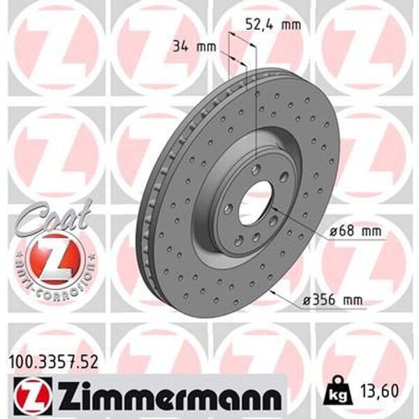 ZIMMERMANN 100.3357.52 Bremsscheibe