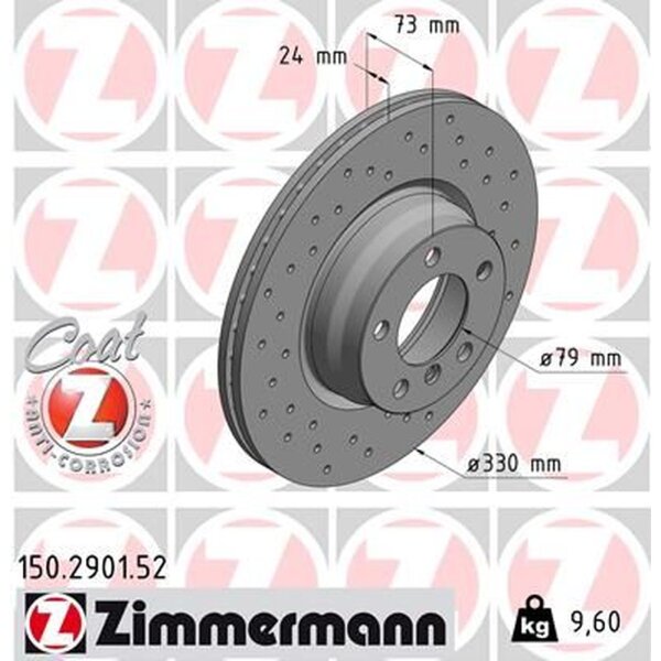 ZIMMERMANN 150.2901.52 Bremsscheibe