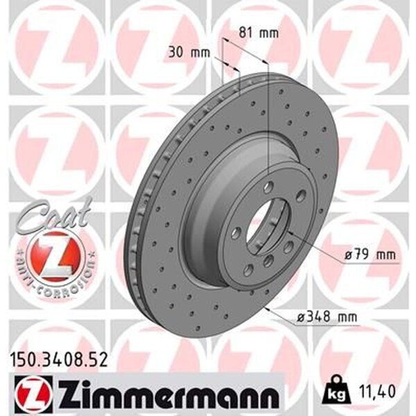 ZIMMERMANN 150.3408.52 Bremsscheibe