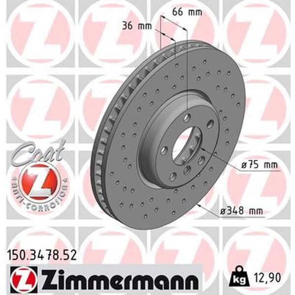ZIMMERMANN 150.3478.52 Bremsscheibe