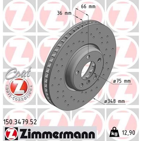 ZIMMERMANN 150.3479.52 Bremsscheibe