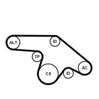CONTINENTAL CTAM 6PK1370K1 Keilrippenriemensatz