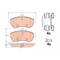 TRW GDB2056 Bremsbelagsatz, Scheibenbremse