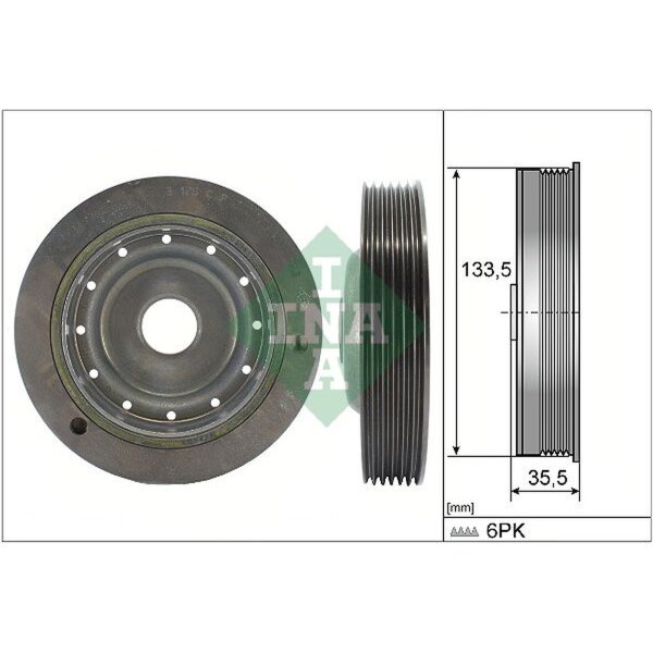 Schaeffler INA 544 0091 10 Riemenscheibe, Kurbelwelle