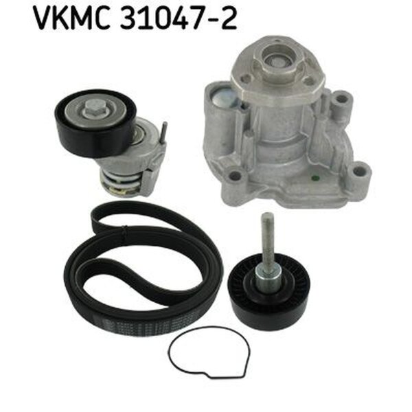 SKF VKMC 31047-2 Wasserpumpe + Keilrippenriemensatz