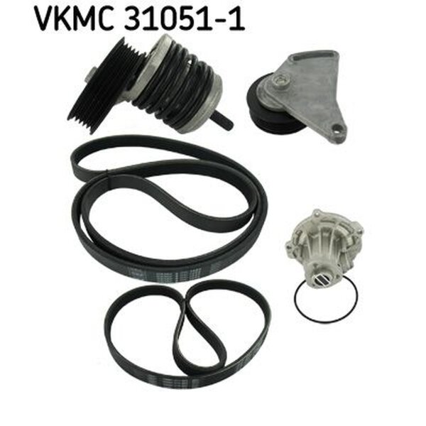 SKF VKMC 31051-1 Wasserpumpe + Keilrippenriemensatz