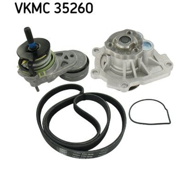 SKF VKMC 35260 Wasserpumpe + Keilrippenriemensatz