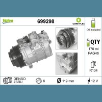 Klimakompressor VALEO 699298 171ccm Keilrippenriemen - 1...