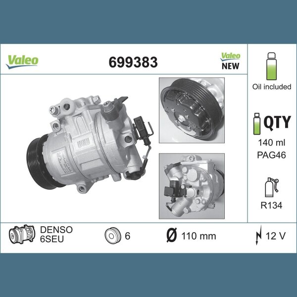 VALEO 699383 Kompressor, Klimaanlage