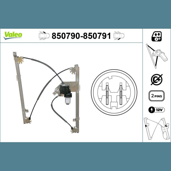 VALEO 850791 Fensterheber