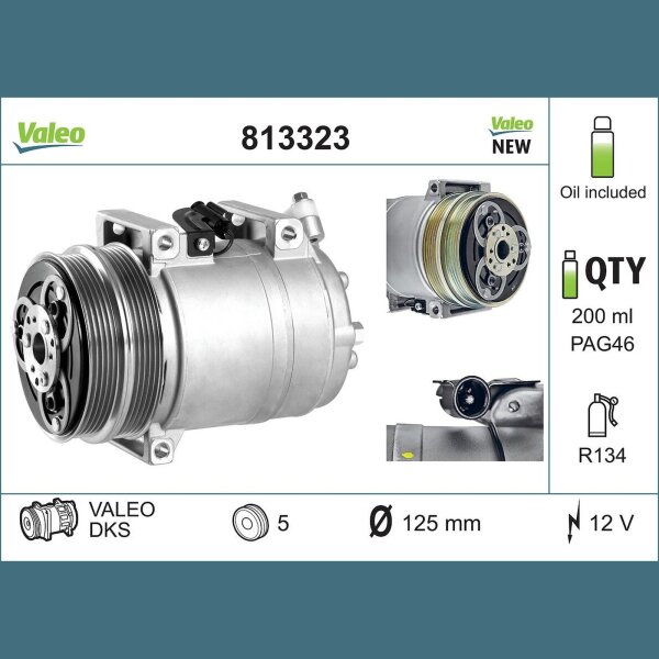 VALEO 813323 Kompressor, Klimaanlage