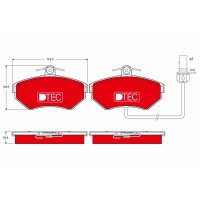TRW GDB1366DTE Bremsbelagsatz, Scheibenbremse
