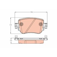 TRW GDB2042 Bremsbelagsatz, Scheibenbremse